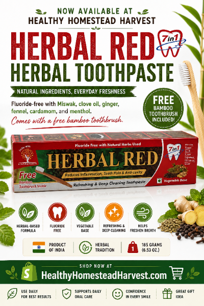 Herbal Red Toothpaste/Free Toothbrush