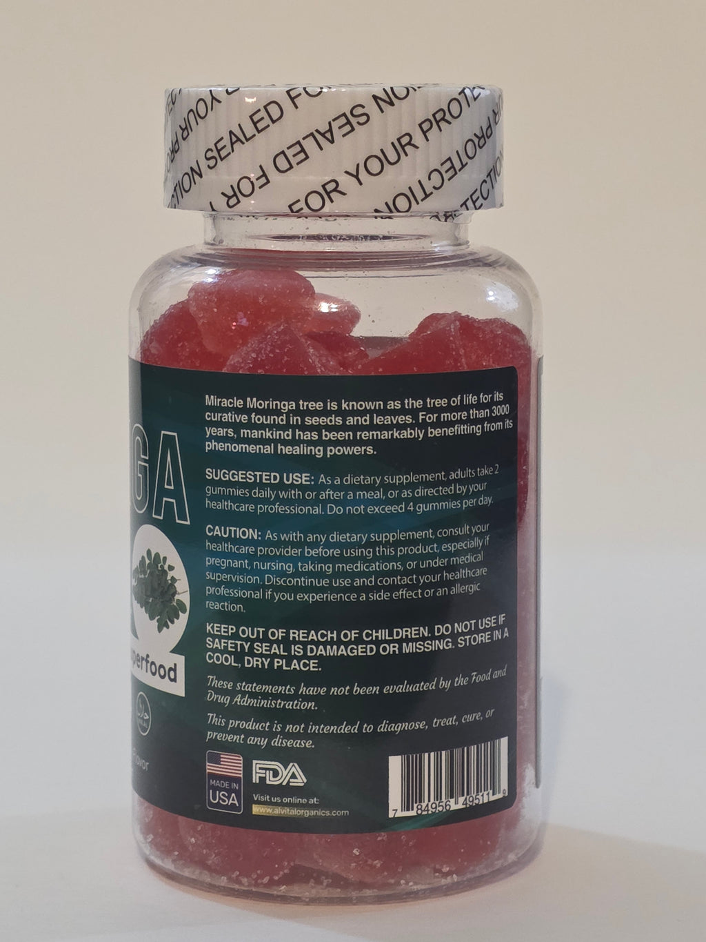 Moringa Gummies Organic 4000 mg