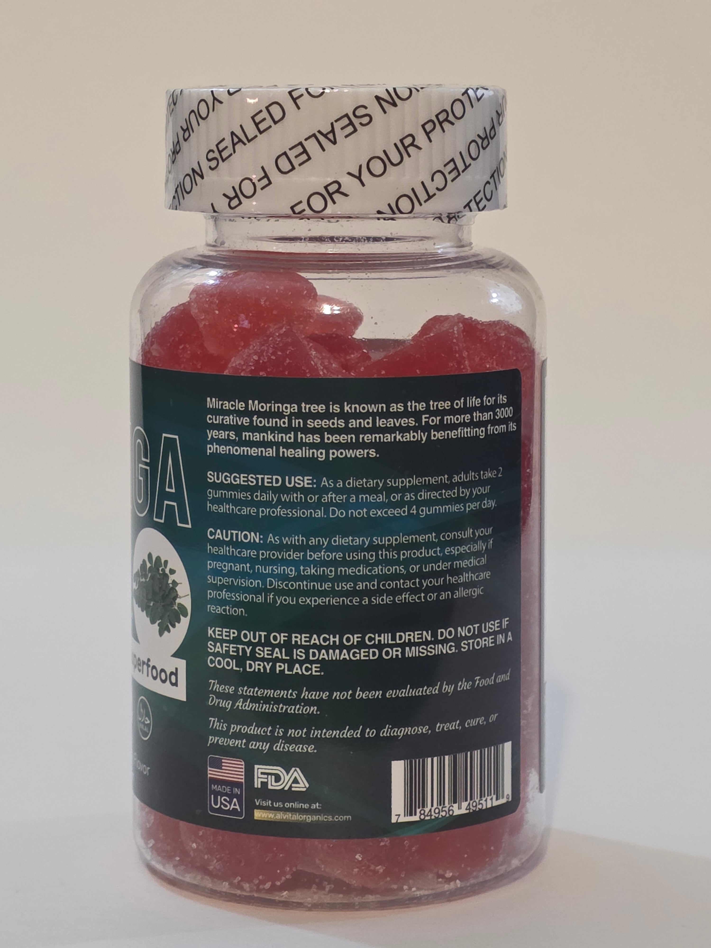 Moringa Gummies Organic 4000 mg