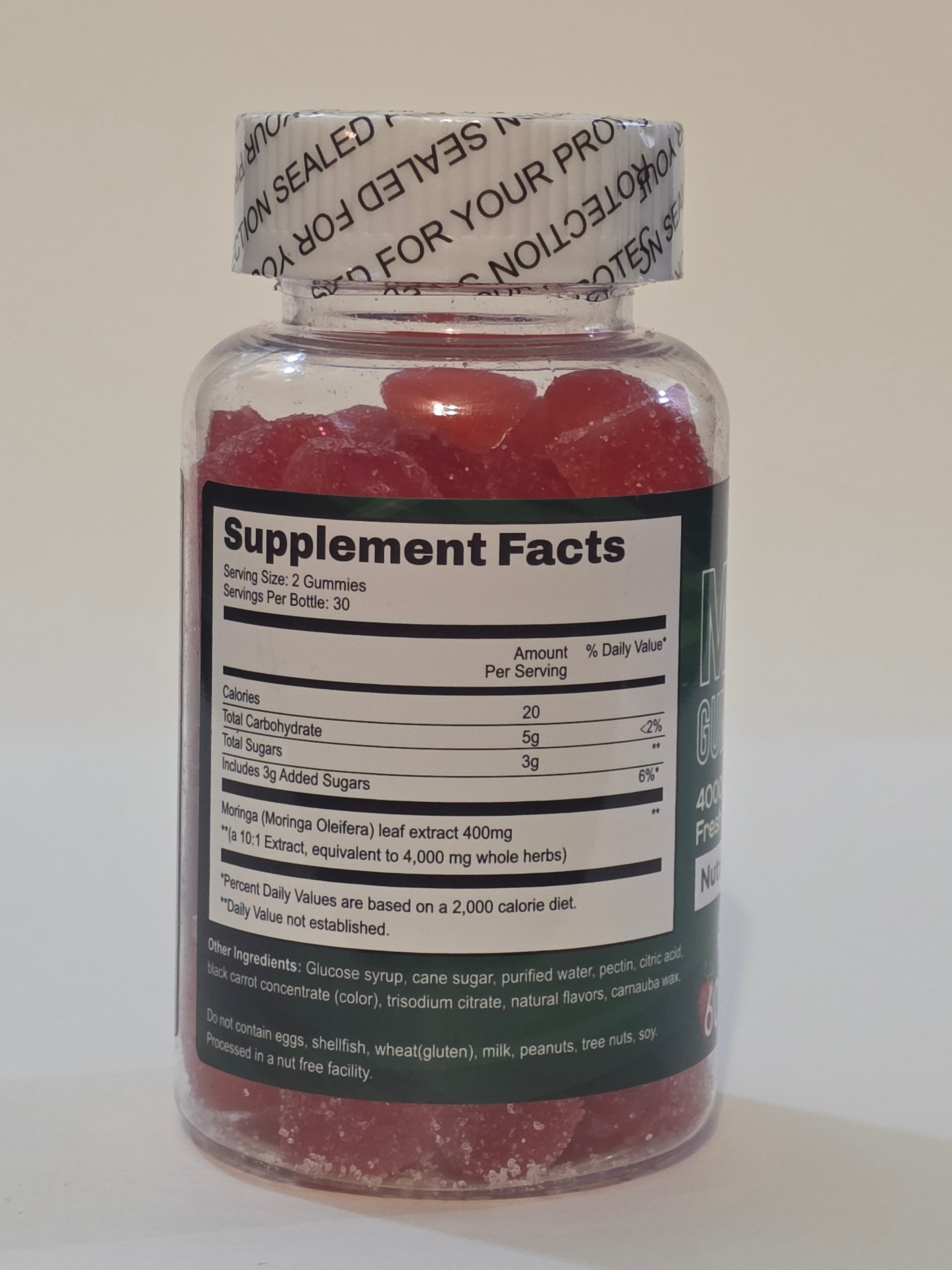 Moringa Gummies Organic 4000 mg