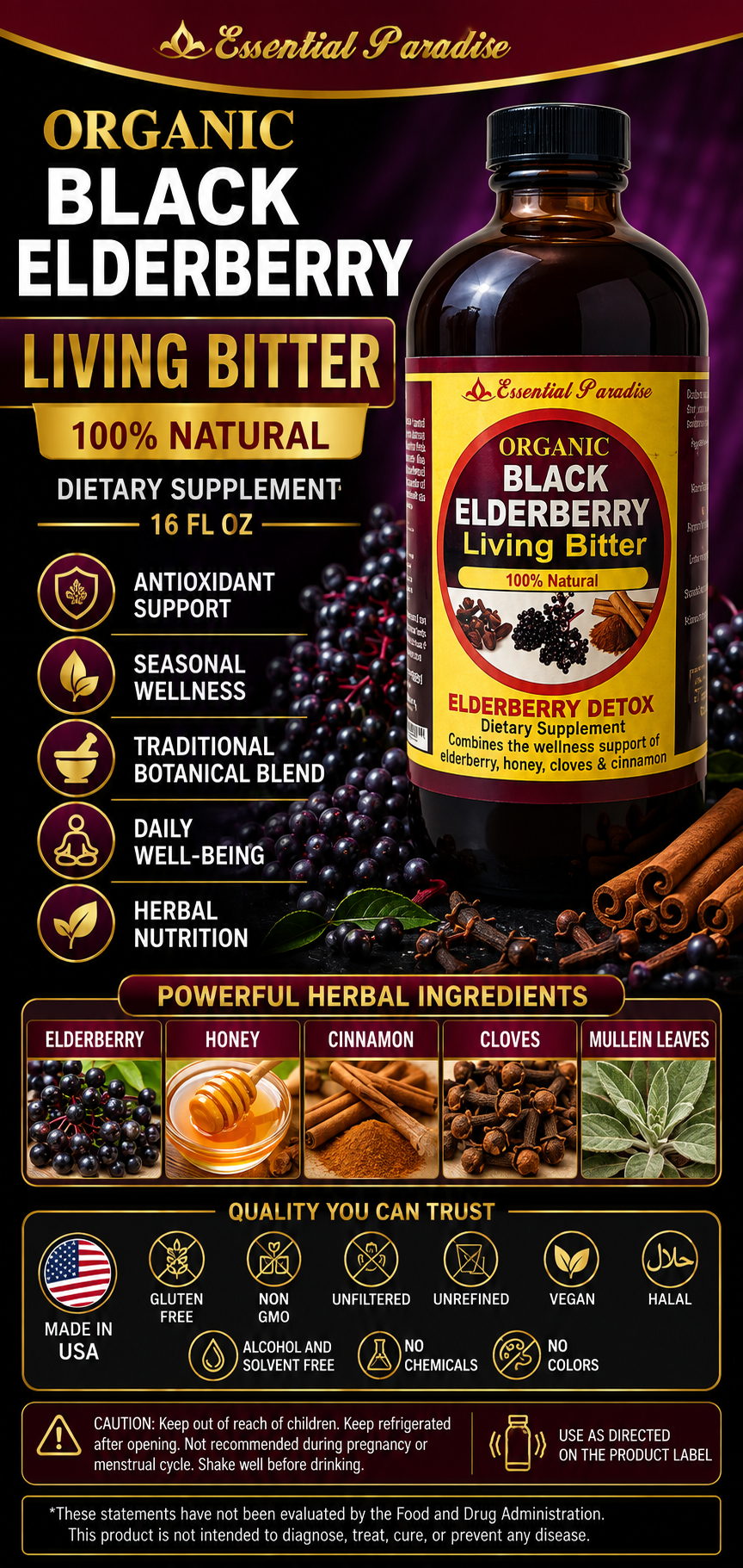 Black Elderberry Living Bitter