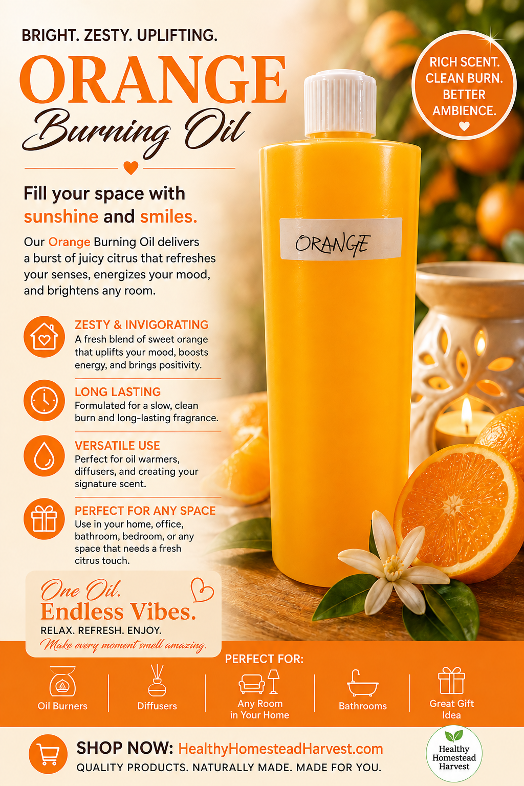 Orange Burning Oil