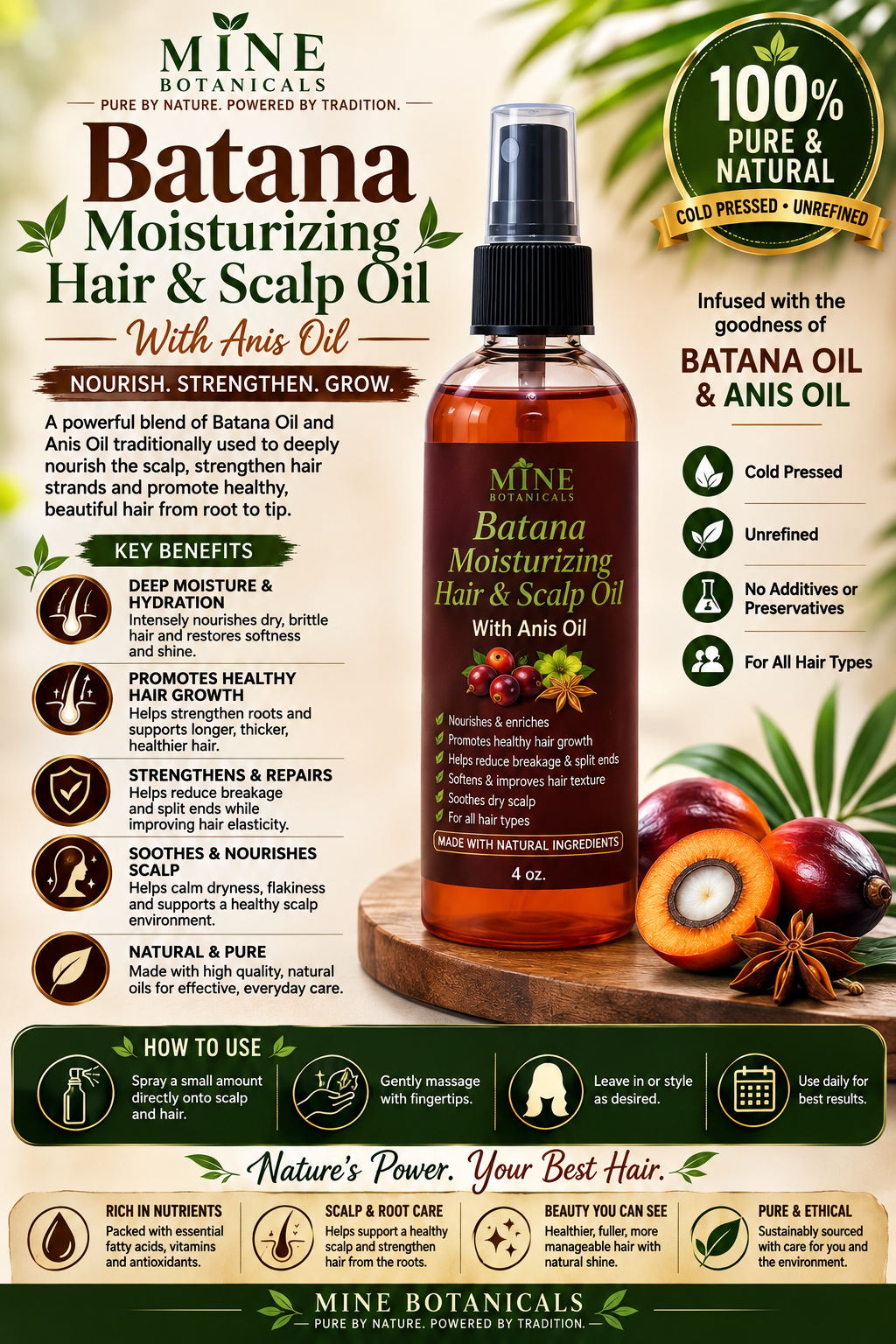 Batana Moisturizing Hair & Scalp Oil