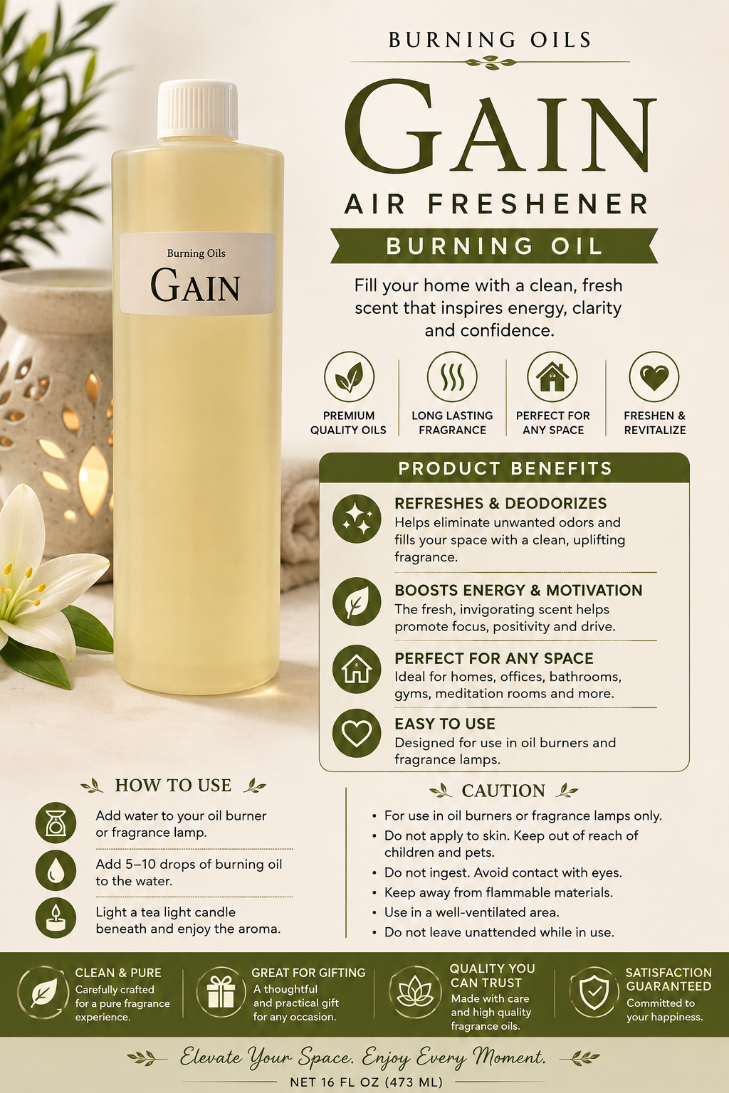 Gain Burning oil Fragrance