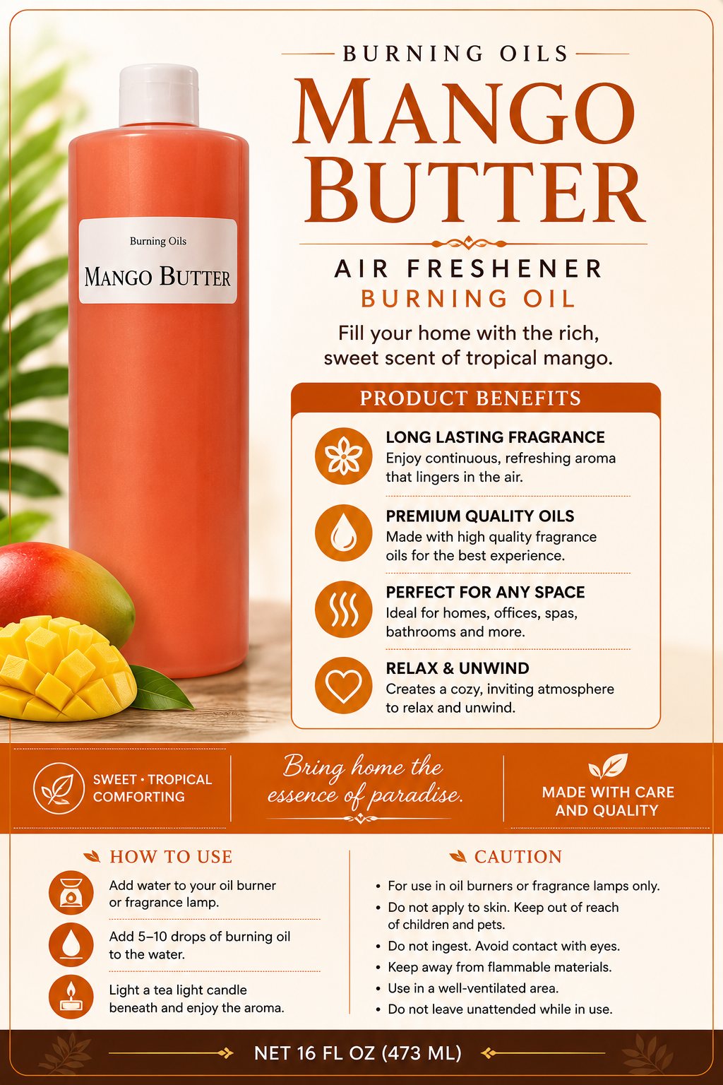 Mango Butter Burning Oil Fragrance