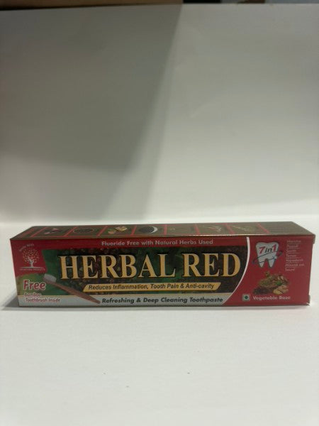Herbal Red Toothpaste/Free Toothbrush
