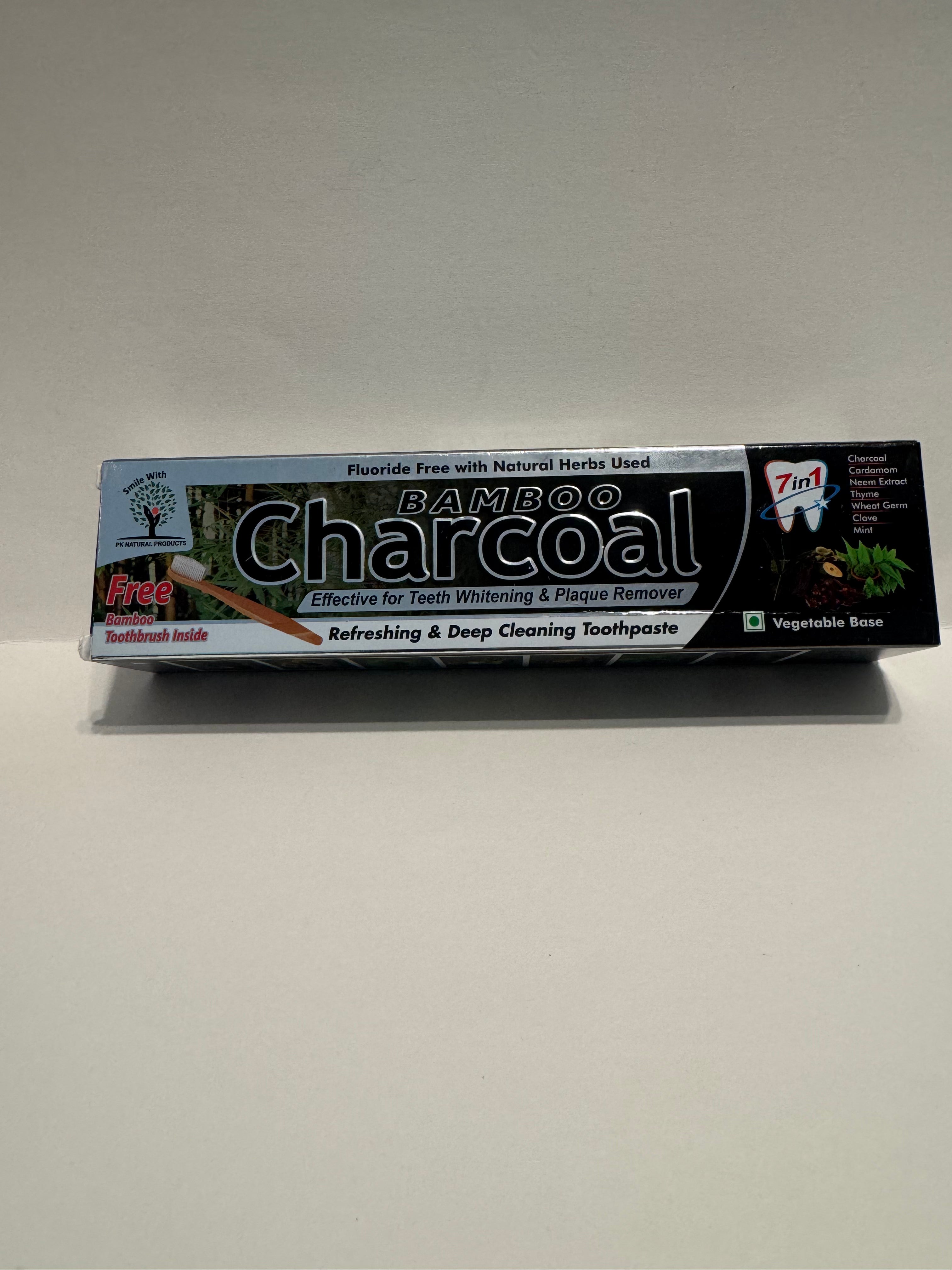 Bamboo Charcoal Toothpaste/free bamboo toothbrush
