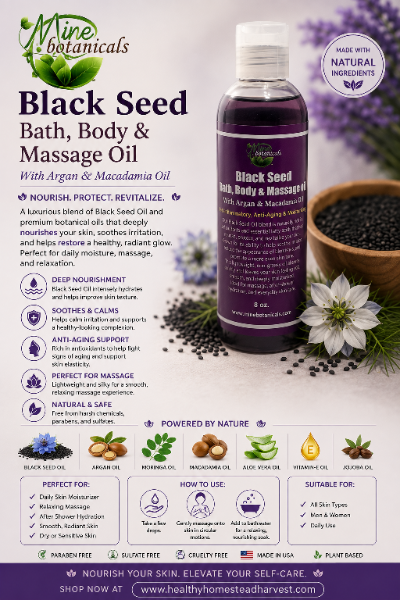 Black Seed Bath, Body & Massage Oil