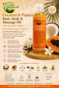 Coconut & Papaya Bath, Body & Massage Oil