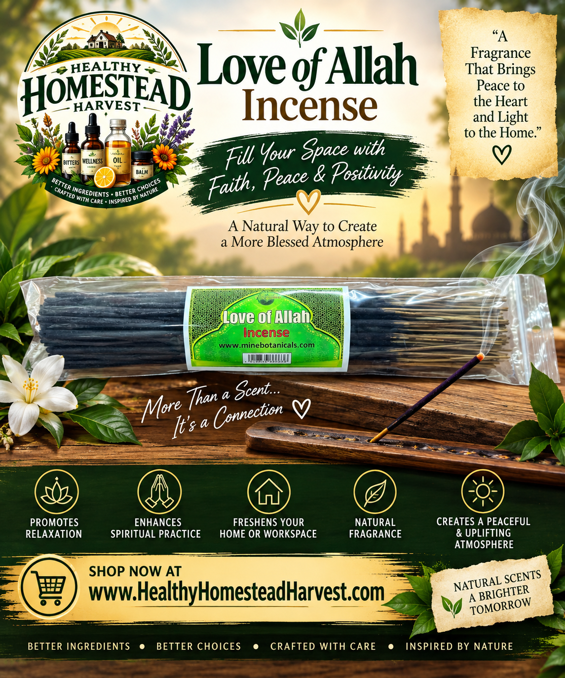 Love of Allah Incense 100 pcs