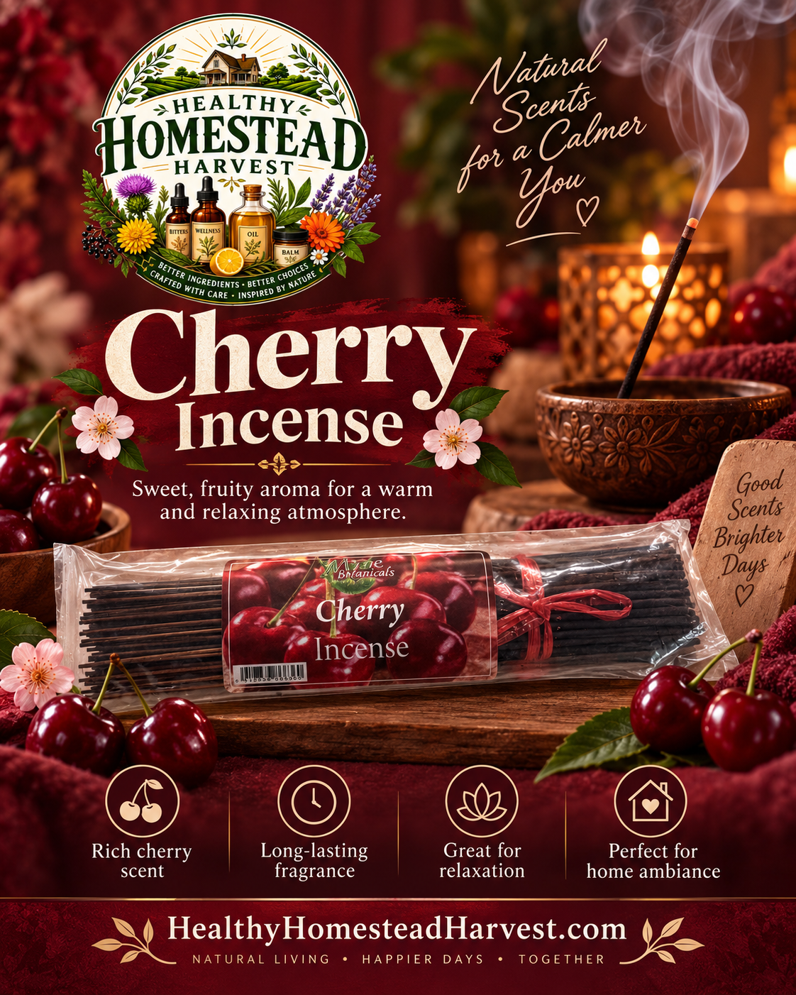 Cherry Incense 100 pcs