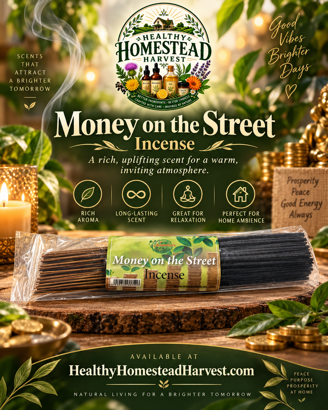 Money On The Street Incense 100 pcs