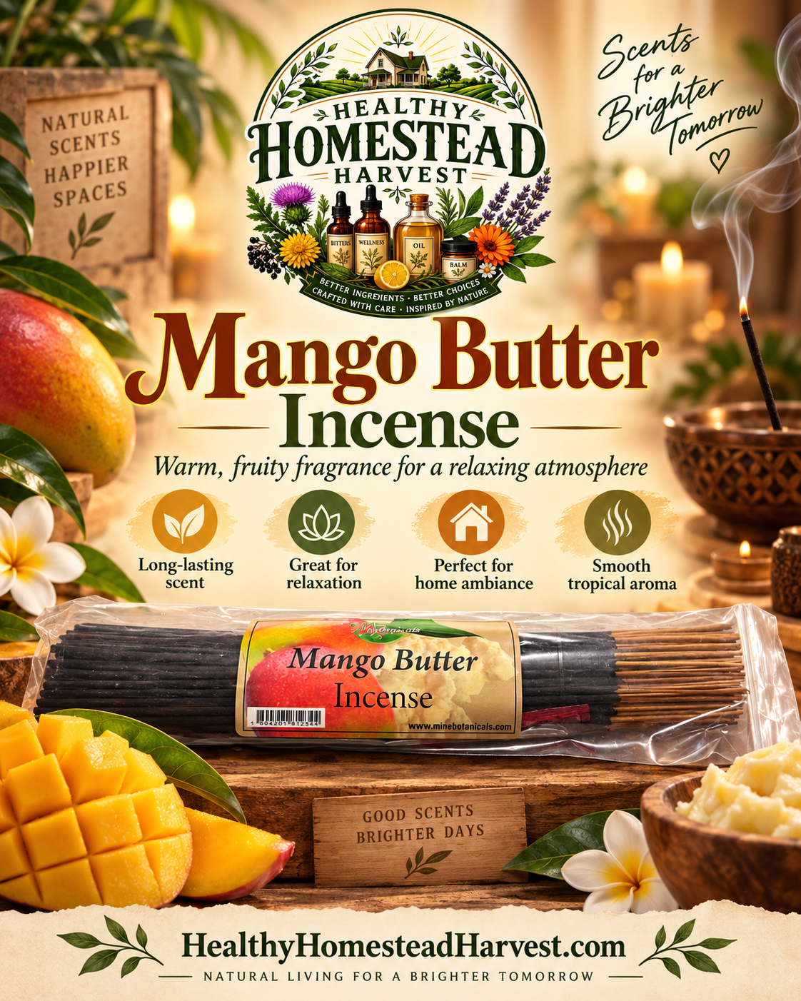 Mango Butter Incense 100 pcs