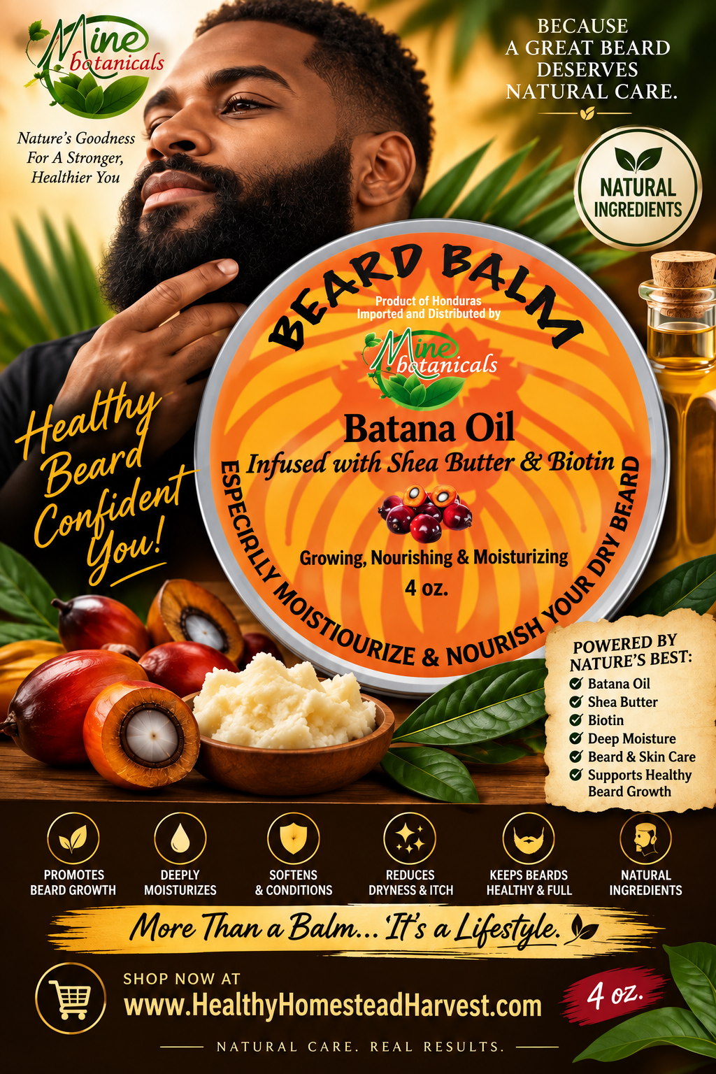 Beard Balm Batana Oil
