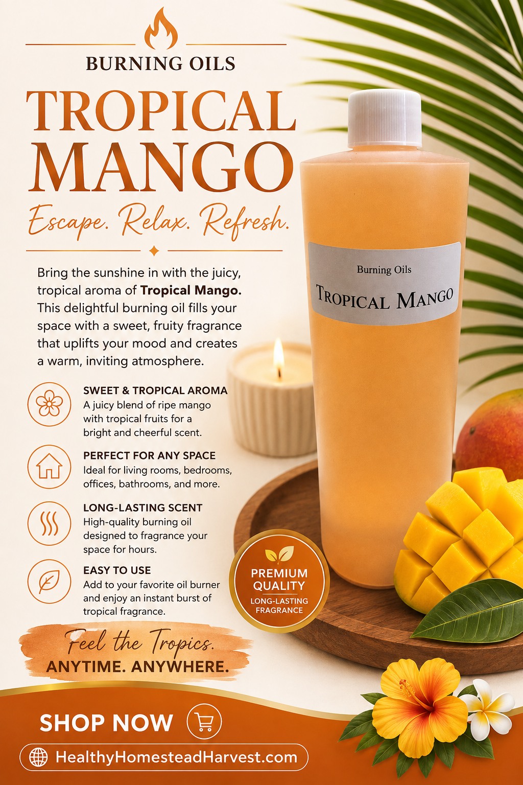 Tropical Mango Burning Oil