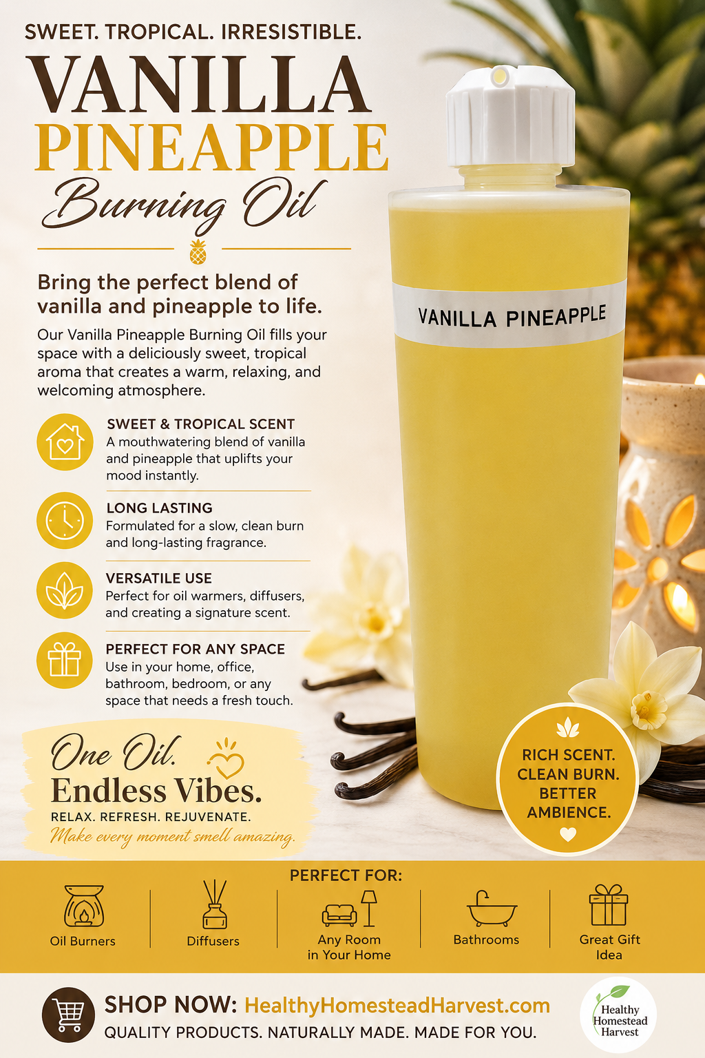 Vanilla Pineapple Burning Oil