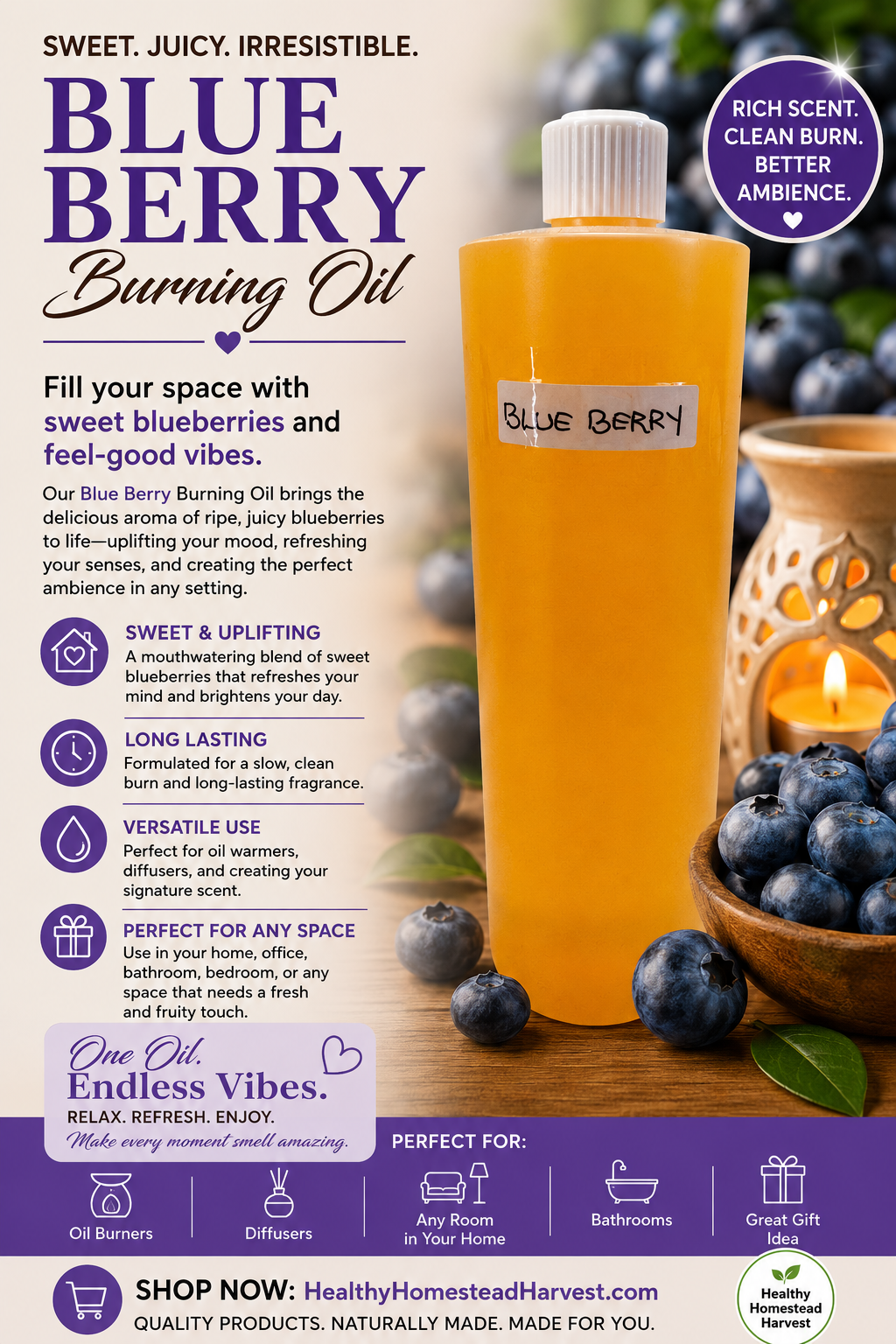 Blue Berry Burning Oil