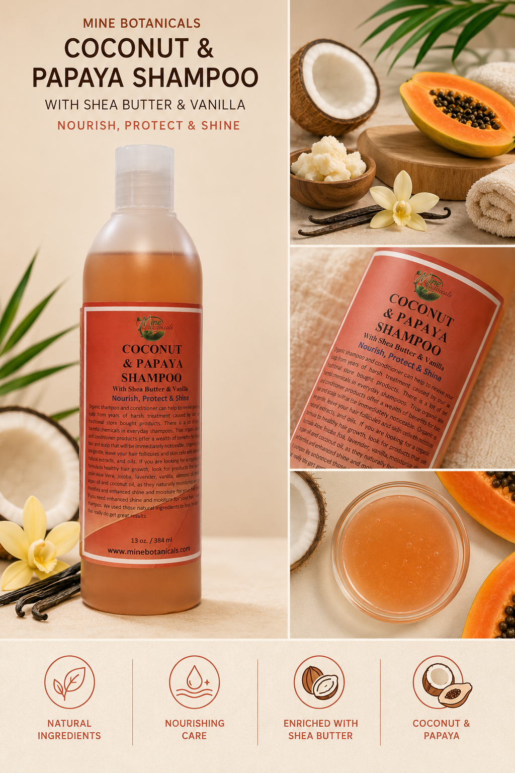 Coconut & Papaya Shampoo