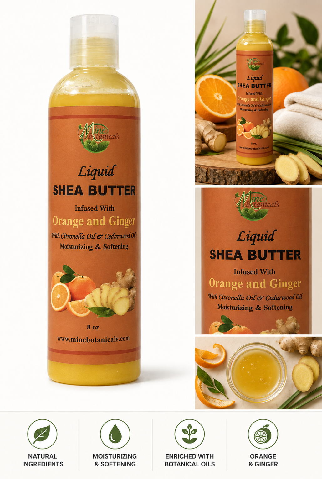 Liquid Shea Butter with Orange & Ginger