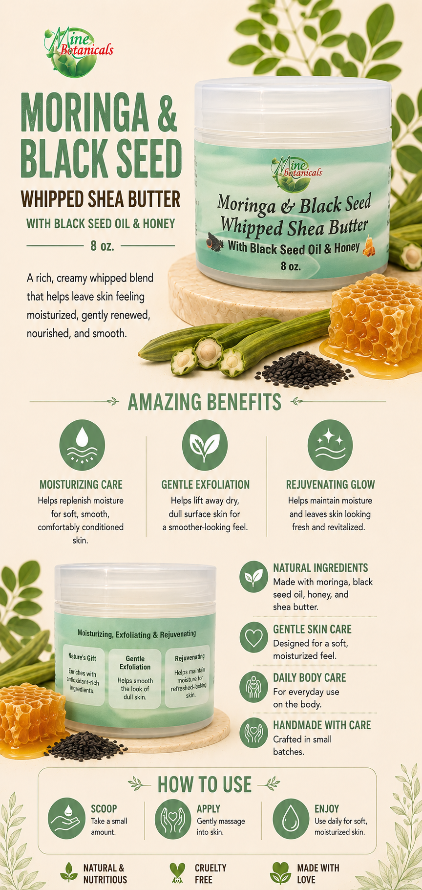 Moringa & Black Seed Whipped Shea Butter