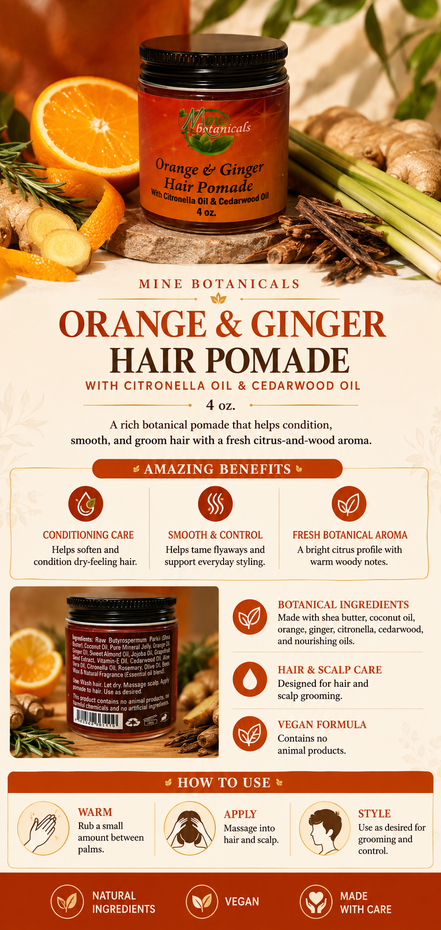 Orange & Ginger Hair Pomade