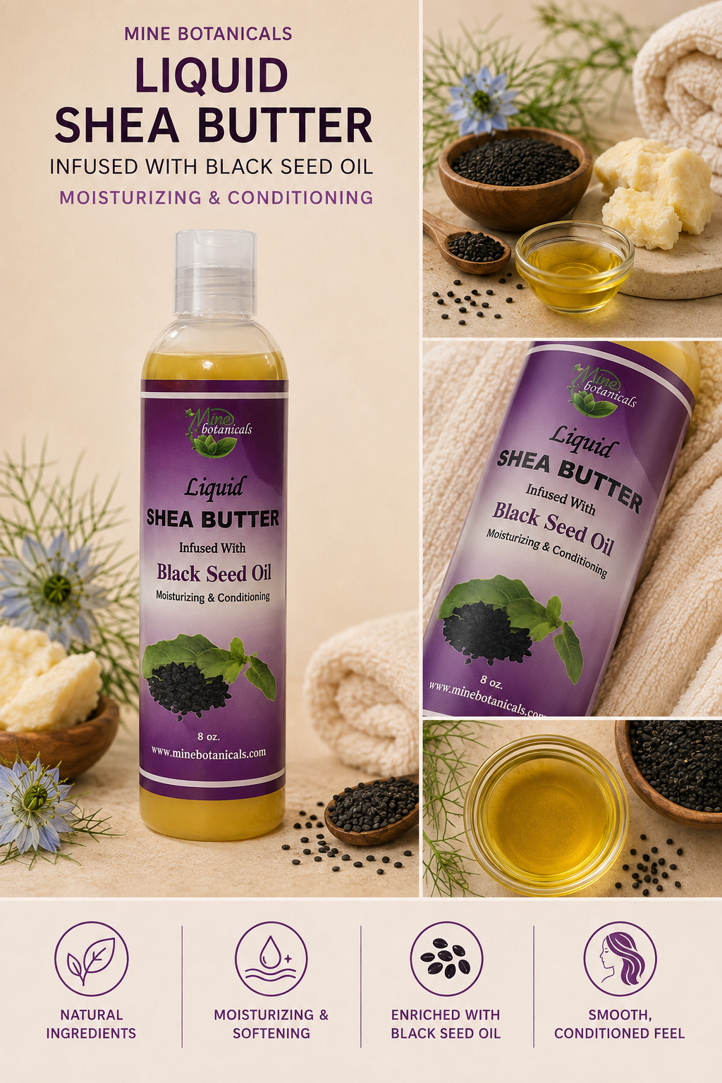 Liquid Shea Butter with Black Seed Oil