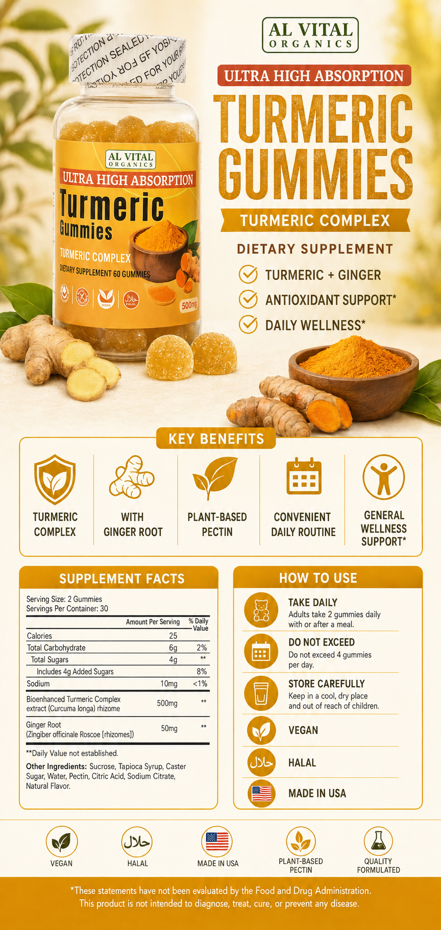 Turmeric Organic Gummies 500mg