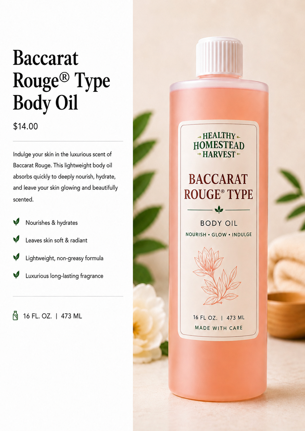 Baccarat Rouge Type Perfume Oil - unisex